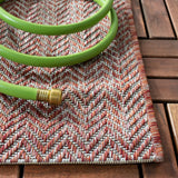 Safavieh Courtyard 5'-3" x 7'-7" Rug in Red / Beige