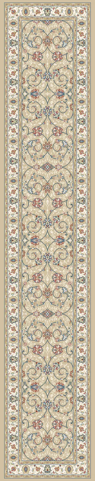 Dynamic Rugs Ancient Garden 57120 Lt Gold / Ivory Rugs - Runner