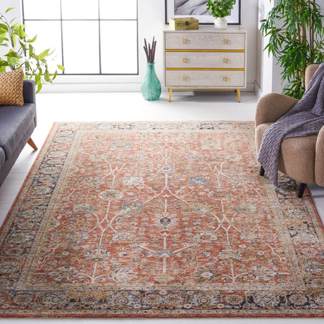 Safavieh Silverado 8'-0" x 10'-0" Rug in Rust / Blue