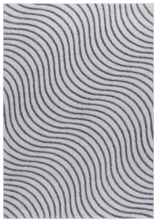 Safavieh Wave 4'-0" x 6'-0" Rug in Grey / Dark Grey