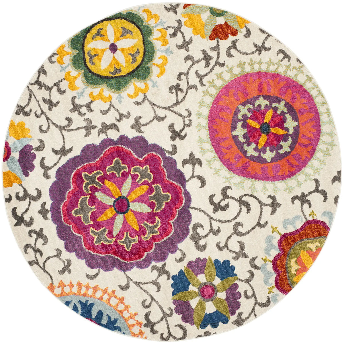Safavieh Monaco 5'-0" x 5'-0" Rug in Ivory / Multi
