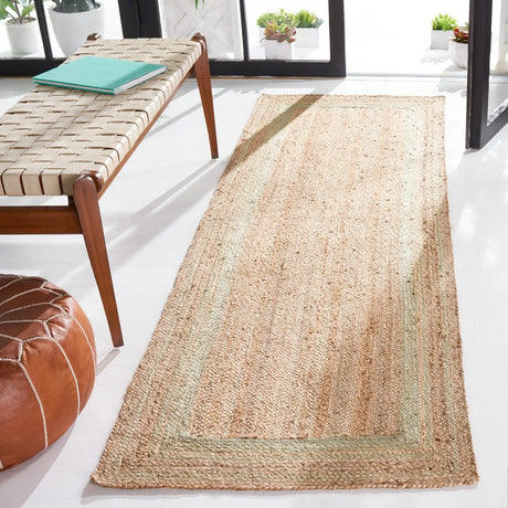 Safavieh Natural Fiber 2'-6" x 8'-0" Rug in Green / Natural