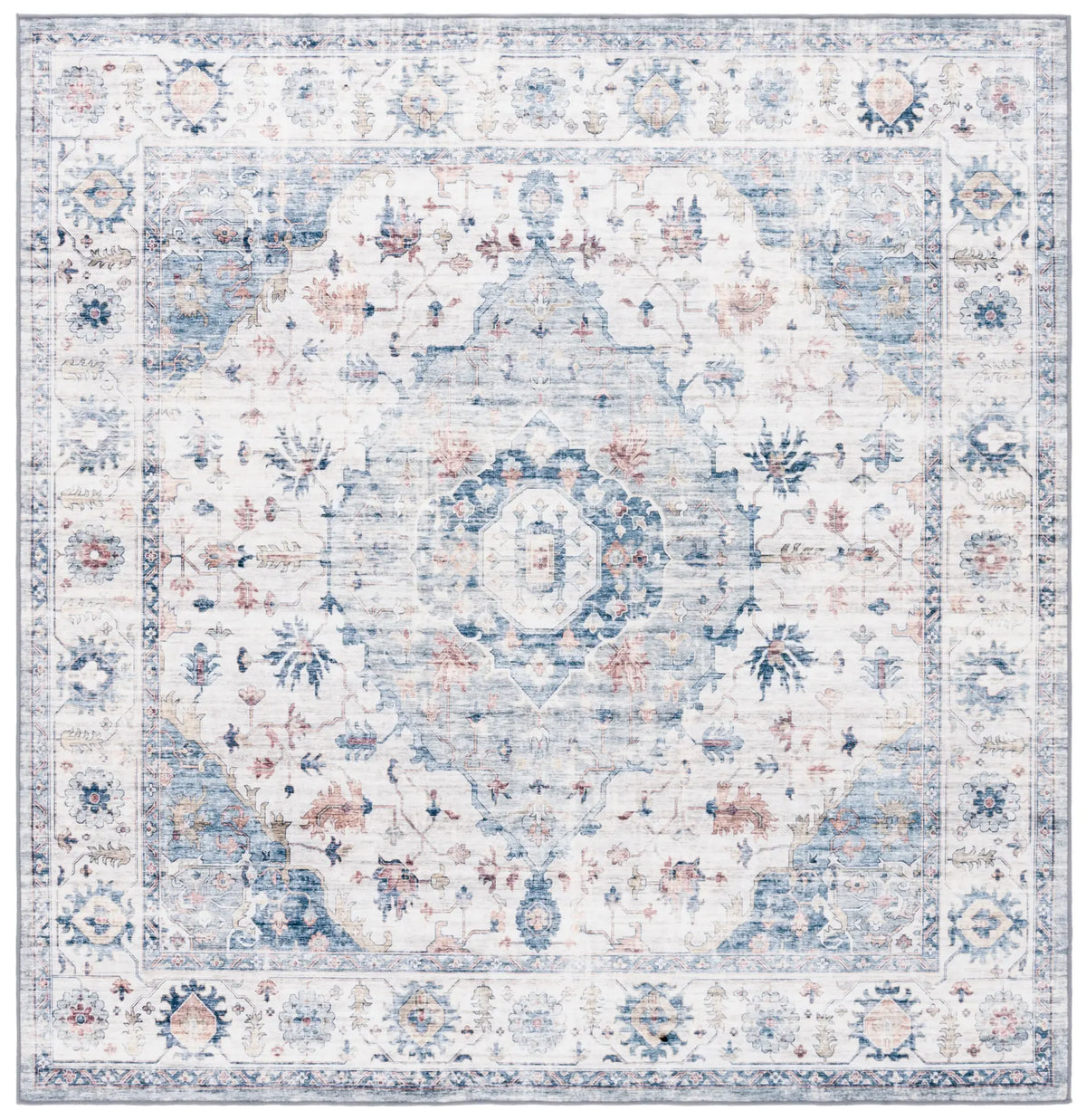 Safavieh Arizona 6'-0" x 6'-0" Rug in Light Blue / Ivory