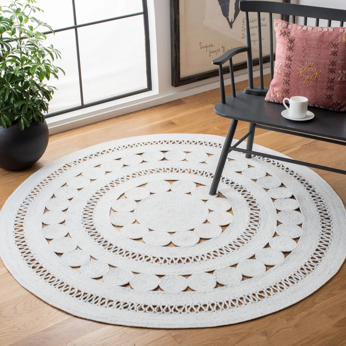 Safavieh Cape Cod 5'-0" x 5'-0" Rug in Ivory