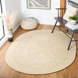 Safavieh Braided 5'-0" x 7'-0" Rug in Gold / Ivory