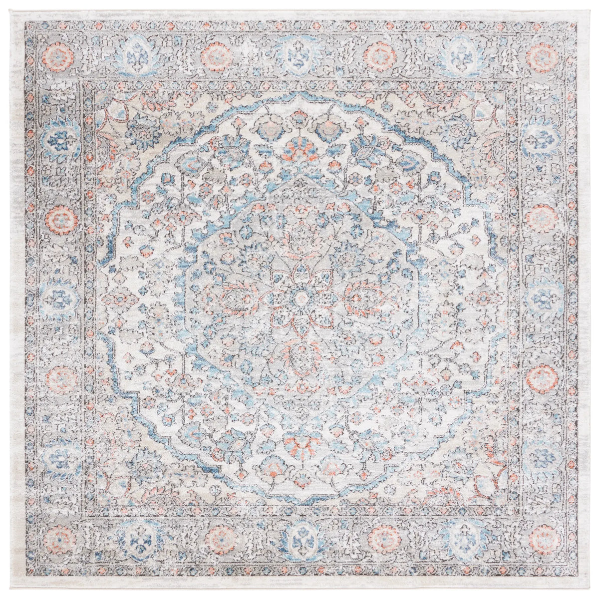 Safavieh Oregon 800 6'-7" x 6'-7" Rug in Grey / Blue