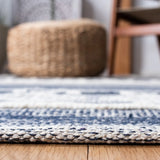 Safavieh Striped Kilim 4'-0" x 6'-0" Rug in Navy / Ivory