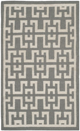 Safavieh Dhurries 3'-0" x 5'-0" Rug in Soft Grey / Ivory