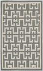 Safavieh Dhurries 3'-0" x 5'-0" Rug in Soft Grey / Ivory