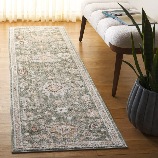Safavieh Hazel 500 2'-2" x 11'-0" Rug in Green / Beige