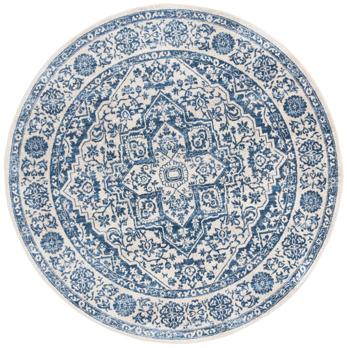 Safavieh Brentwood 5'-0" x 5'-0" Rug in Navy / Light Grey