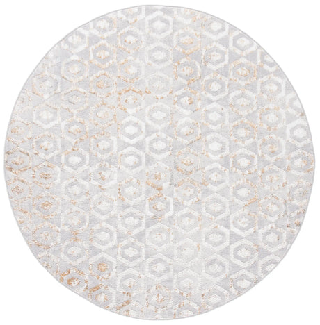 Safavieh Orchard 6'-7" x 6'-7" Rug in Grey / Gold