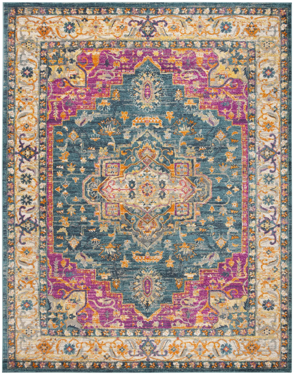 Safavieh Madison 200 10'-0" x 14'-0" Rug in Blue / Multi