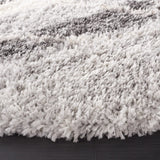 Safavieh Fontana Shag  800 6'-7" x 6'-7" Rug in Ivory / Grey