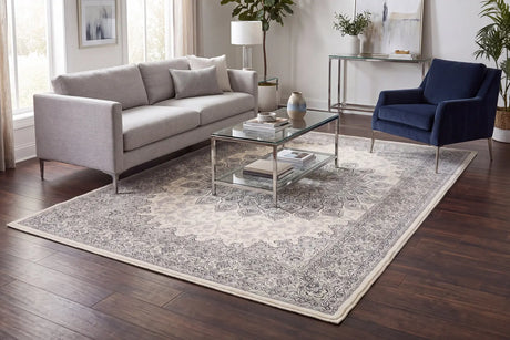 Dynamic Rugs Ancient Garden 57090 Cream / Grey Rugs - Room