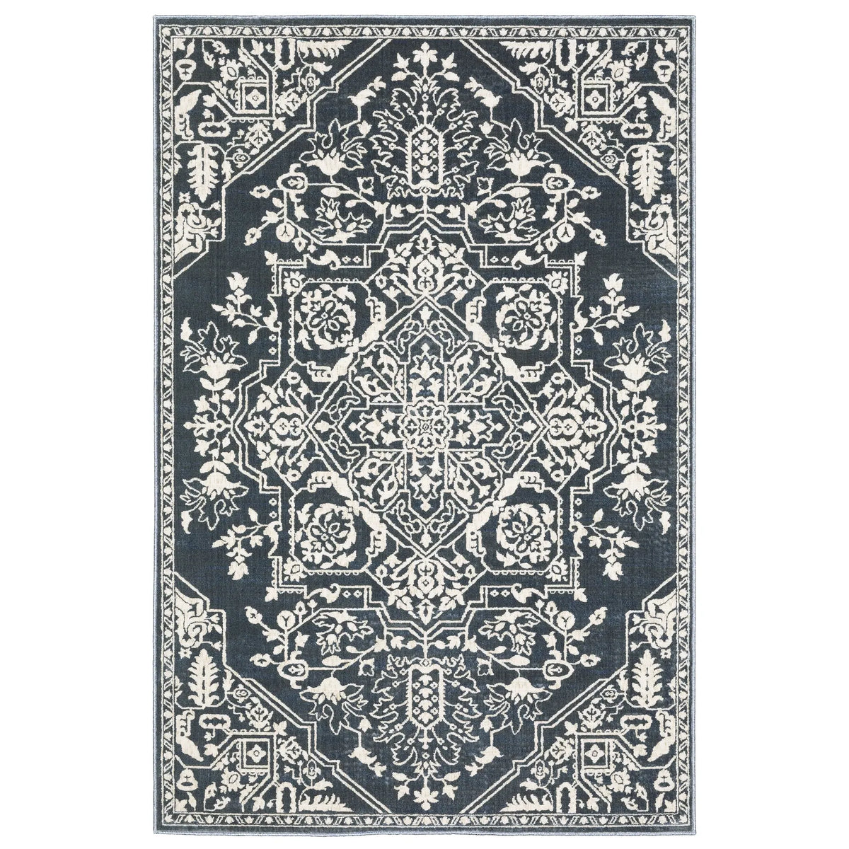 Oriental Weavers Sphinx Intrigue Int10 Blue/ Ivory Rug - main flat