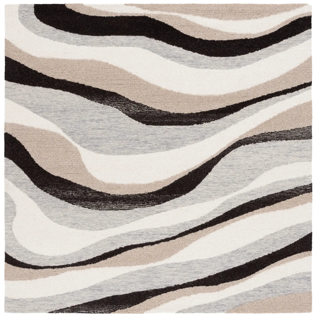 Safavieh Ebony 6'-0" x 6'-0" Rug in Ivory / Grey