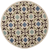 Safavieh Veranda 6'-7" x 6'-7" Rug in Cream / Aqua