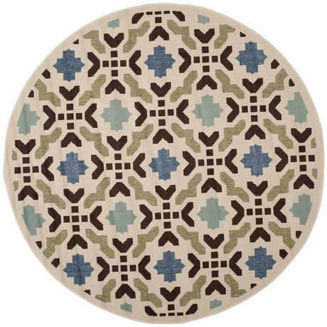 Safavieh Veranda 6'-7" x 6'-7" Rug in Cream / Aqua