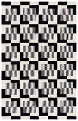 Safavieh Metro 4'-0" x 6'-0" Rug in Black / Ivory