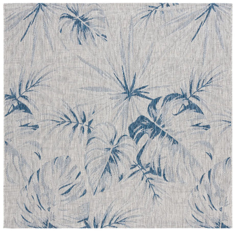 Safavieh Courtyard 6'-7" x 6'-7" Rug in Grey / Navy