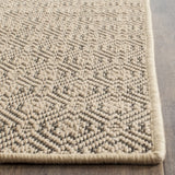 Safavieh Palm Beach 2'-0" x 8'-0" Rug in Natural / Black
