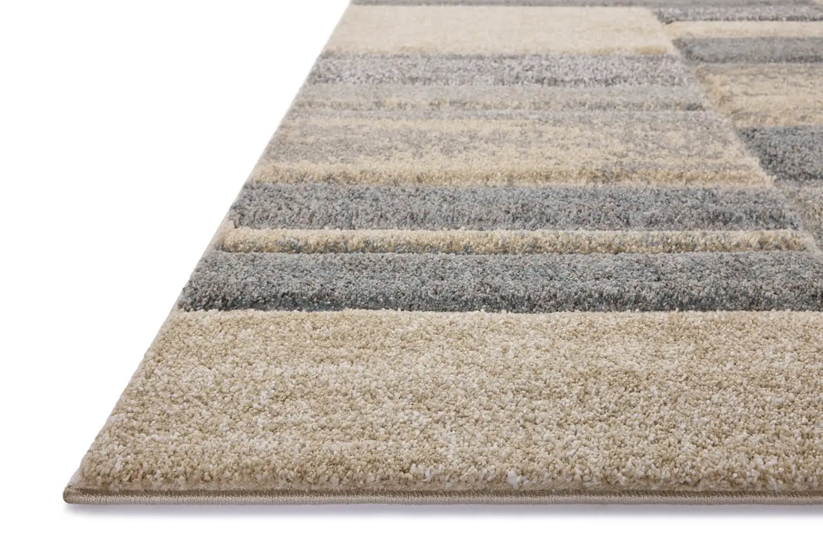 Loloi Silas Sla-07 Slate/Sand Rug - rug corner