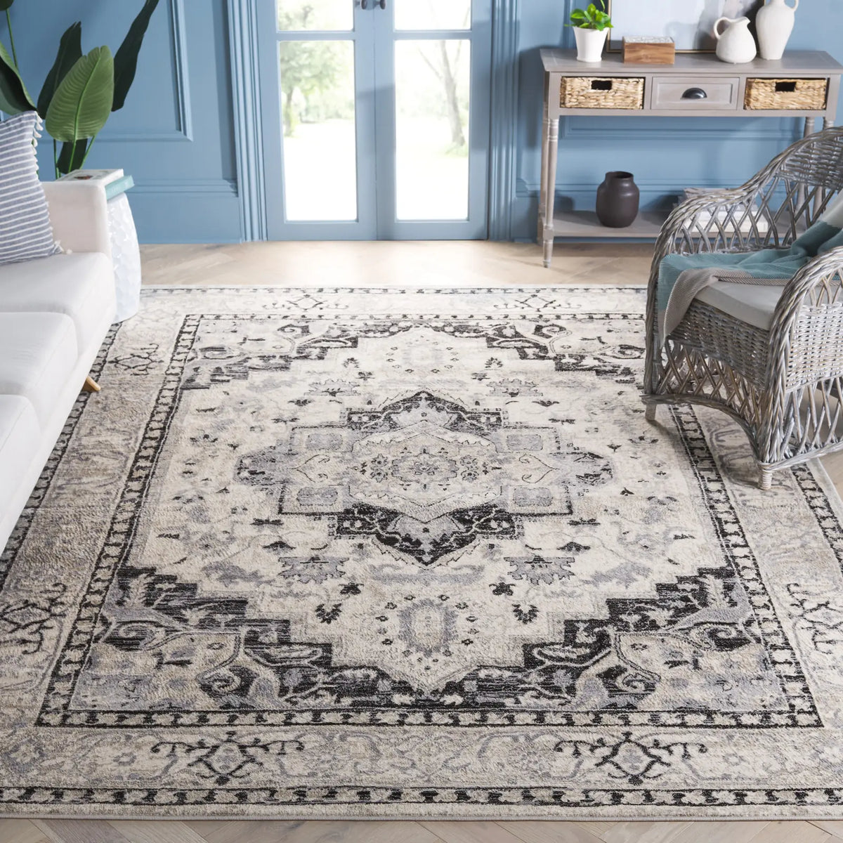 Safavieh Brentwood 10'-0" x 13'-0" Rug in Ivory / Black