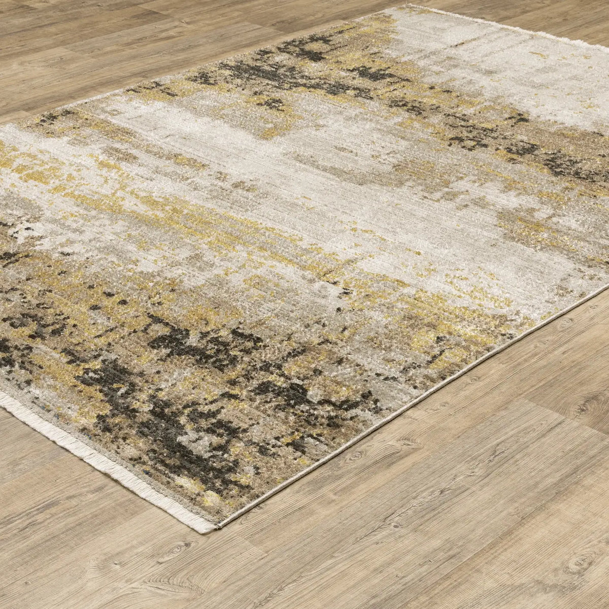 Oriental Weavers Bauer 2061X Gold/ Black Rug - angle detail