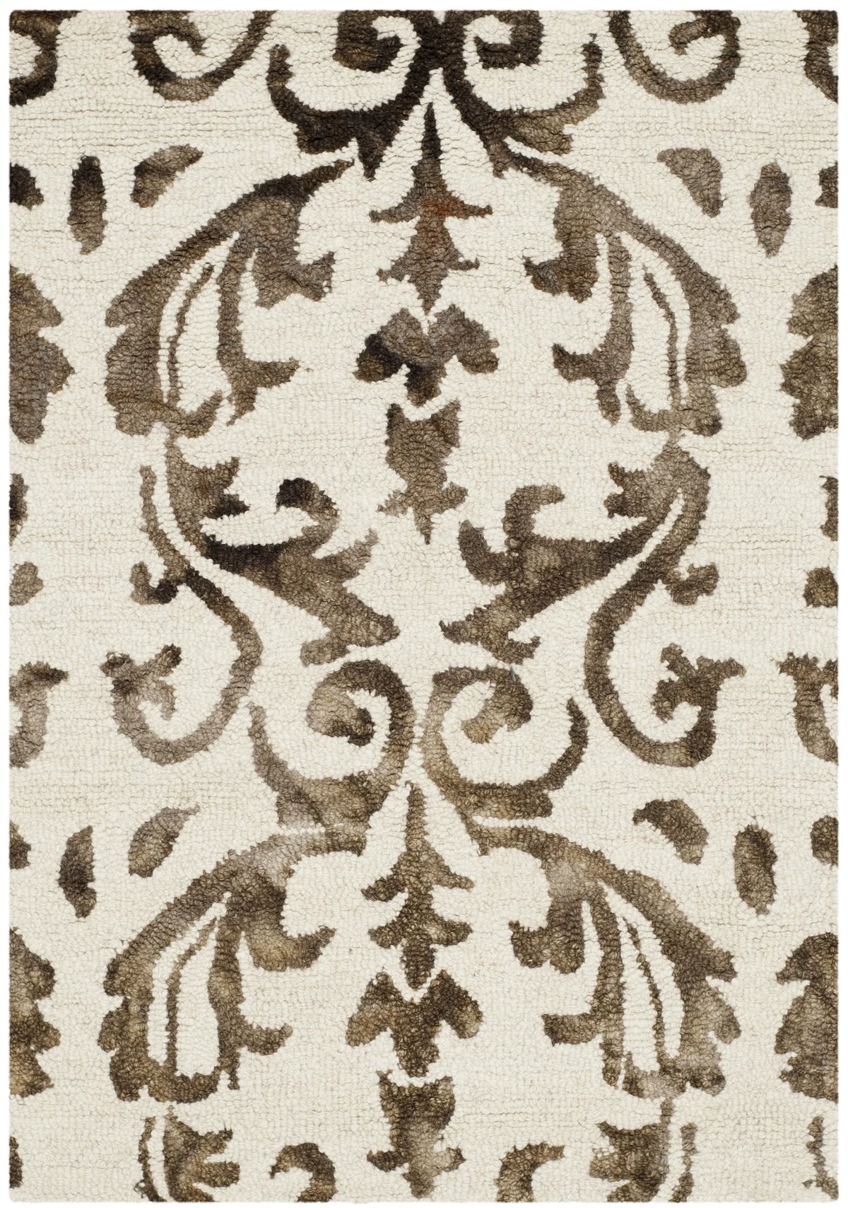 Safavieh Dip Dye 2'-0" x 3'-0" Rug in Ivory / Chocolate