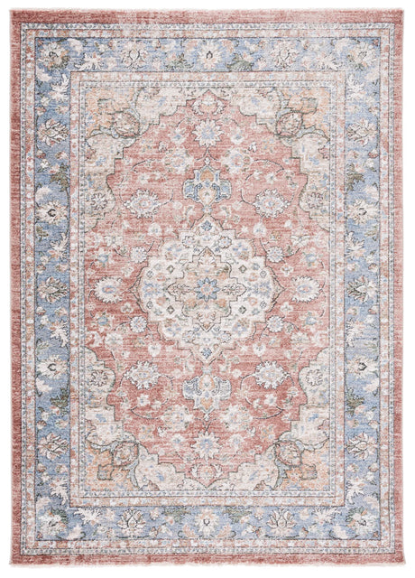 Safavieh Jasmine 4'-5" x 6'-5" Rug in Rust / Blue