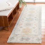 Safavieh Micro-Loop 2'-3" x 8'-0" Rug in Ivory / Blue