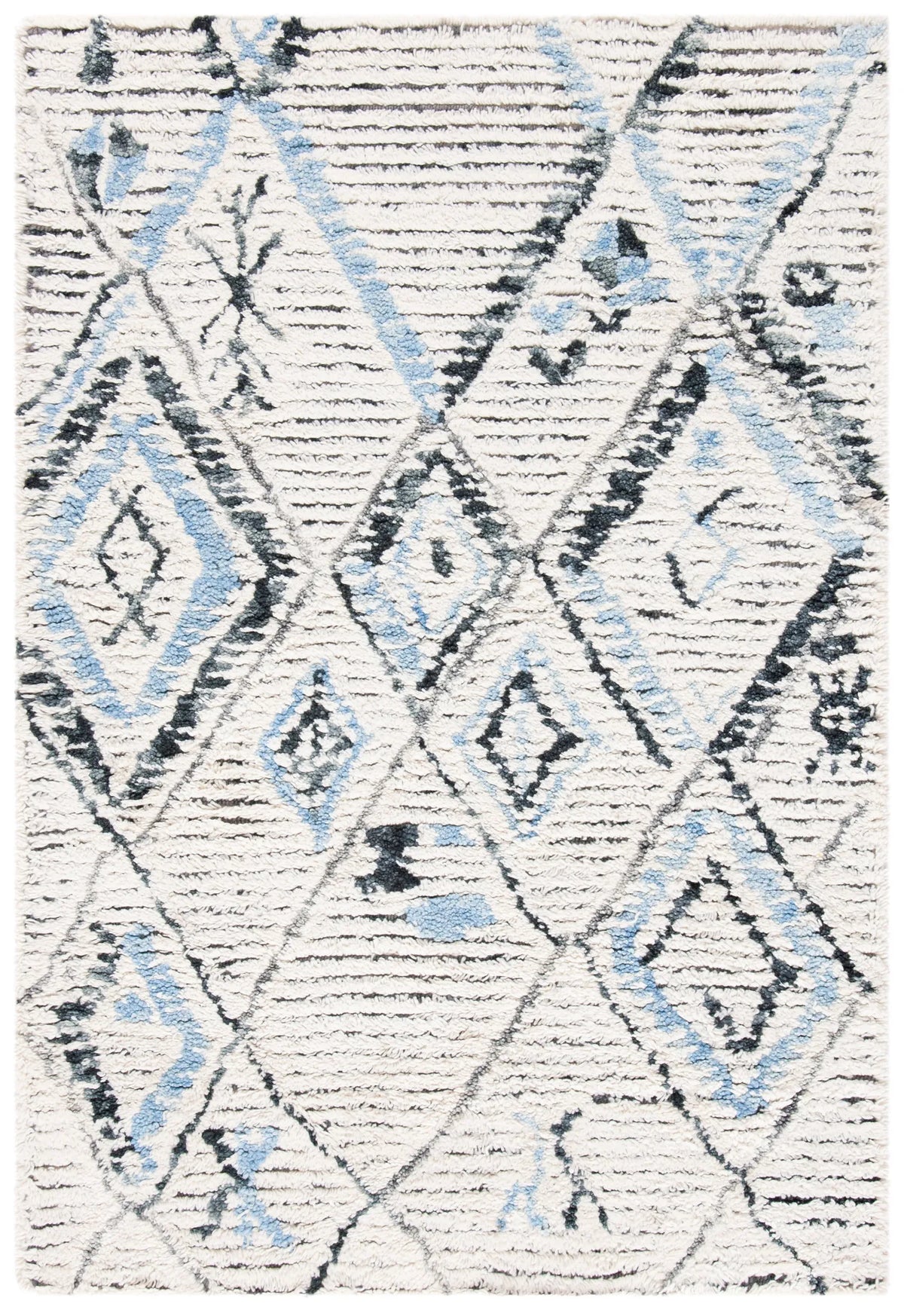 Safavieh Casablanca Shag 4'-0" x 6'-0" Rug in Grey / Ivory