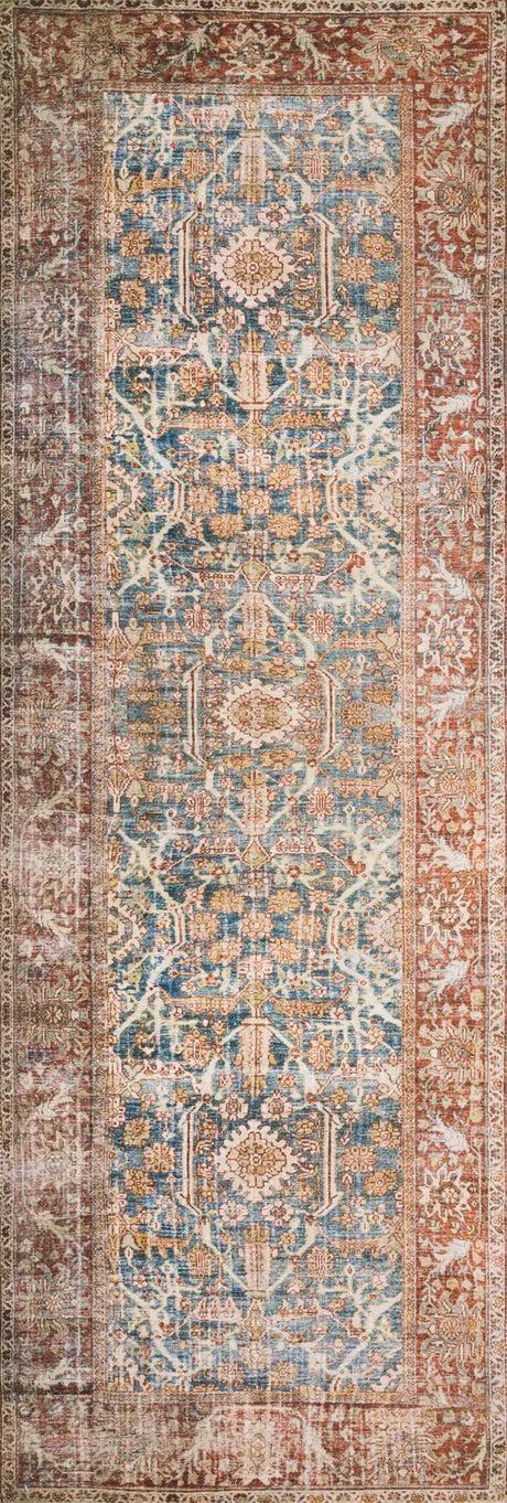 Loloi Layla Lay-04 Ocean / Rust Rugs - runner flat