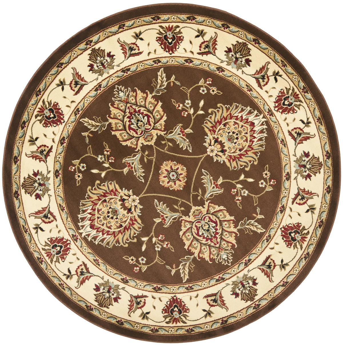 Safavieh Lyndhurst 5'-3" x 5'-3" Rug in Brown / Ivory