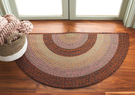 Safavieh Braided 2'-0" x 4'-0" Rug in Dark Brown / Light Green