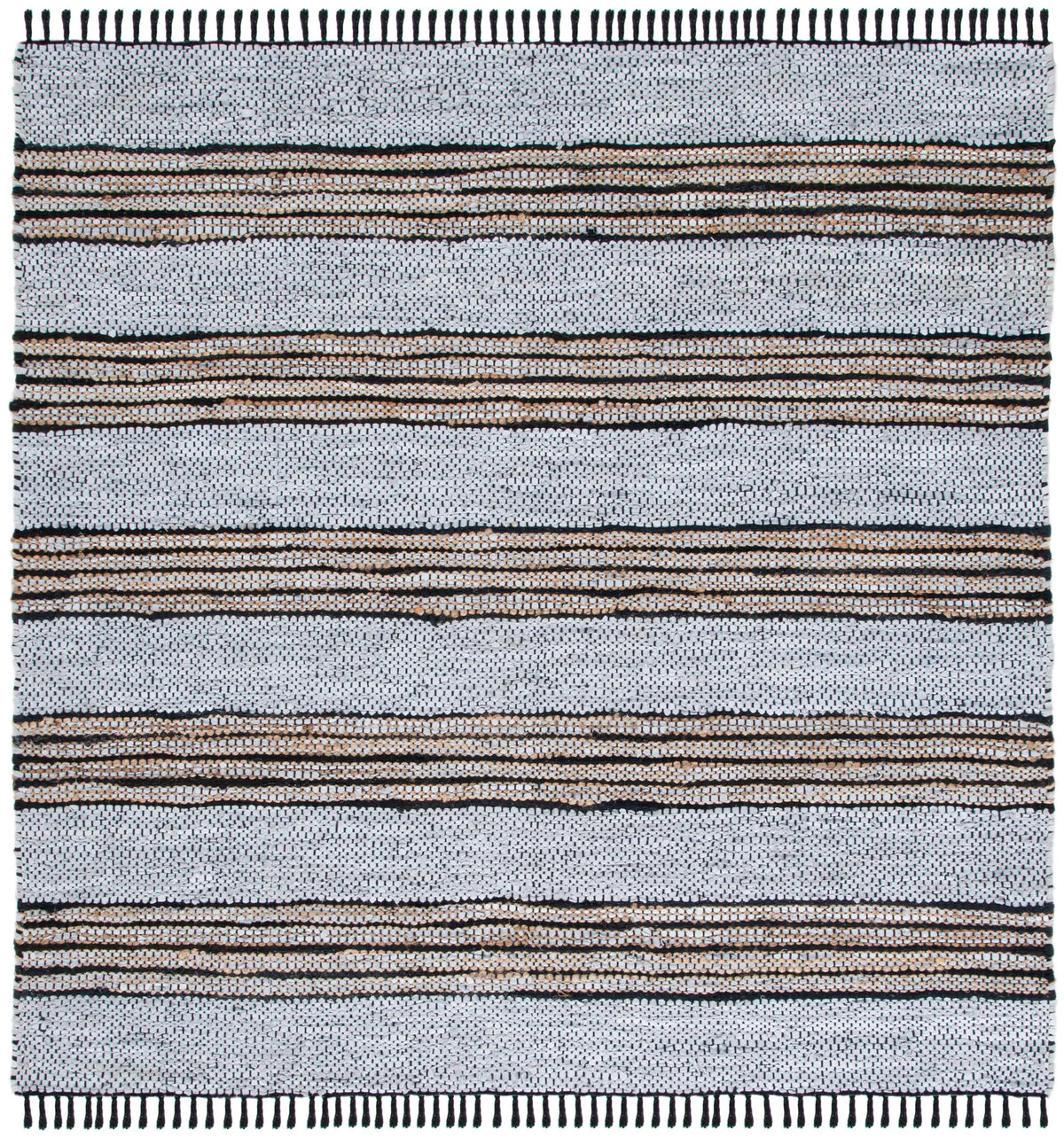Safavieh Vintage Leather 6'-0" x 6'-0" Rug in Silver / Natural