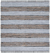 Safavieh Vintage Leather 6'-0" x 6'-0" Rug in Silver / Natural