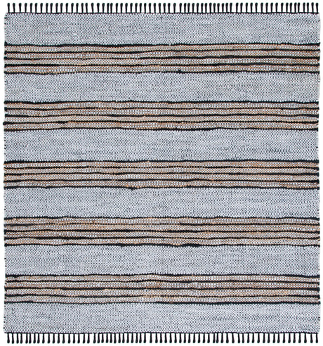 Safavieh Vintage Leather 6'-0" x 6'-0" Rug in Silver / Natural