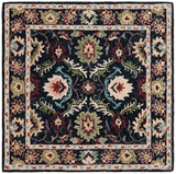 Safavieh Blossom 6'-0" x 6'-0" Rug in Black / Ivory