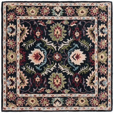 Safavieh Blossom 6'-0" x 6'-0" Rug in Black / Ivory