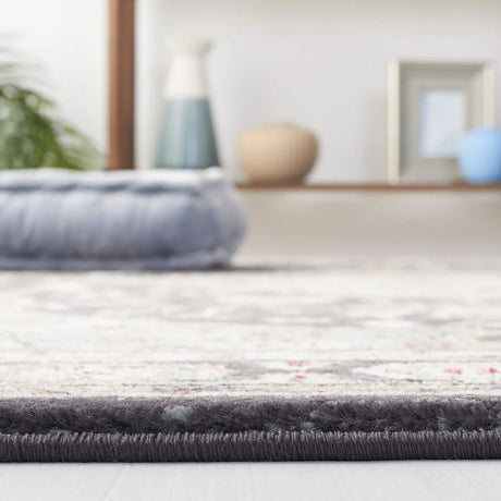 Safavieh Lyndhurst 4'-0" x 6'-0" Rug in Anthracite / Teal