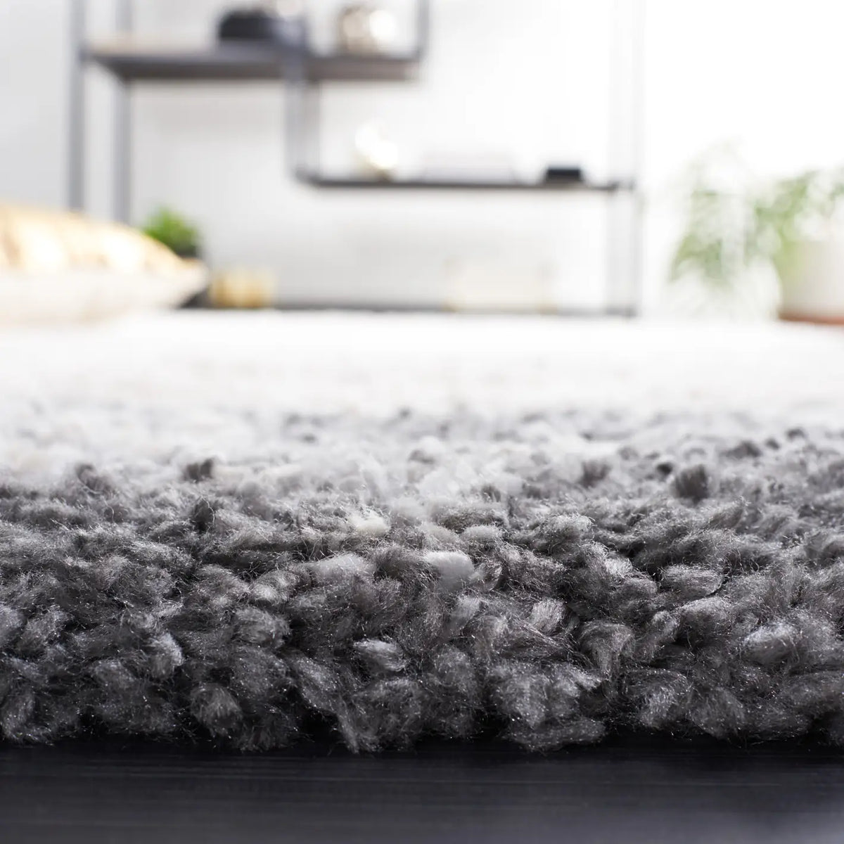 Safavieh Fontana Shag  800 4'-0" x 6'-0" Rug in Ivory / Grey