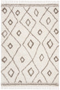Safavieh Moroccan Fringe Shag 4'-0" x 6'-0" Rug in Ivory / Beige