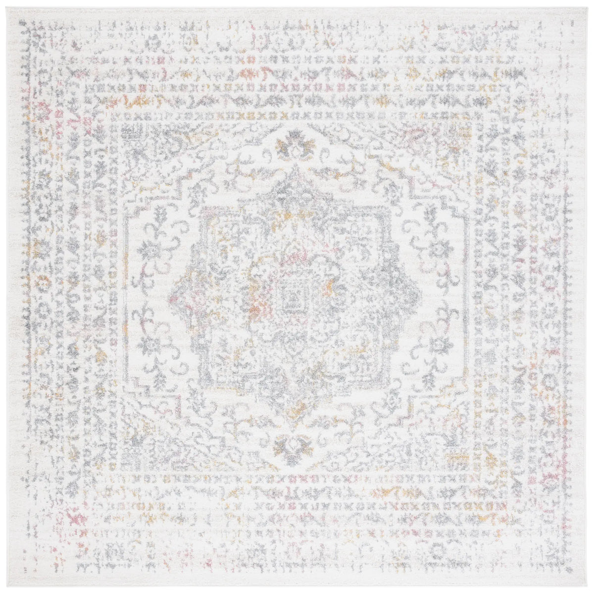 Safavieh Layla 6'-7" x 6'-7" Rug in Ivory Grey / Pink