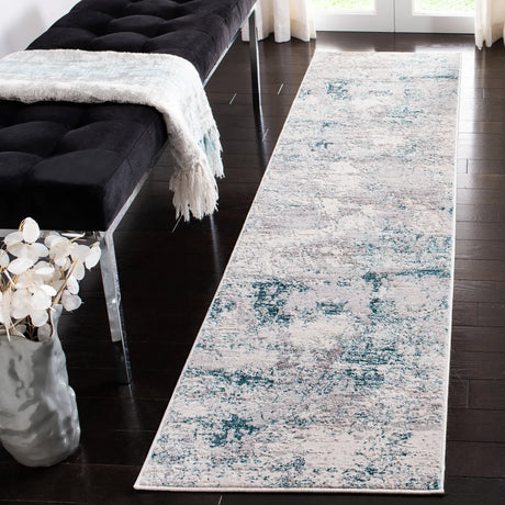 Safavieh Amalfi 2'-0" x 8'-0" Rug in Cream / Turquoise