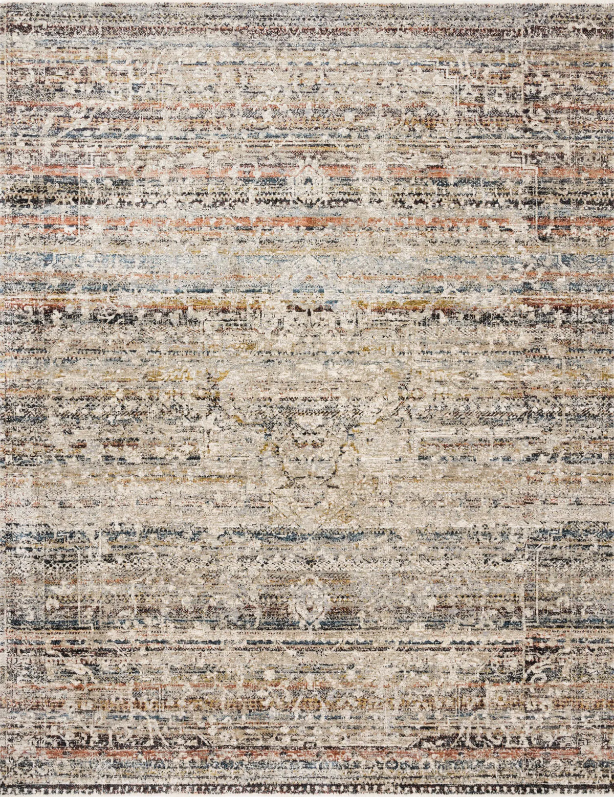 Loloi Theia The-03 Taupe/Multi Rug - main flat