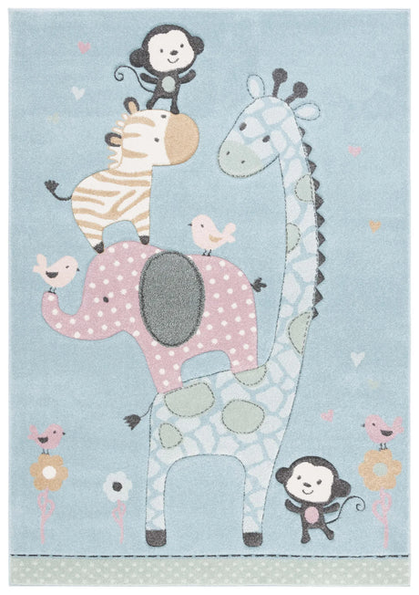 Safavieh Carousel Kids 100 4'-0" x 6'-0" Rug in Blue