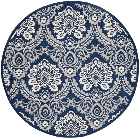 Safavieh Blossom 6'-0" x 6'-0" Rug in Navy / Ivory
