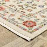 Oriental Weavers Lucca 093W1 Ivory/ Multi Rug - corner detail